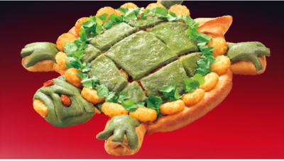 Pizza Design in the Concept of Ninja Turtles from Pizza Hut