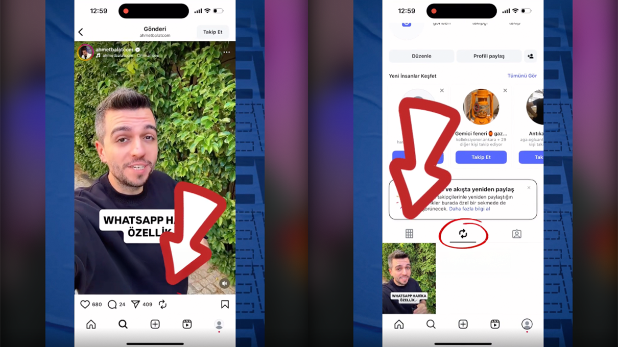Instagram’a Repost Özelliği Geldi