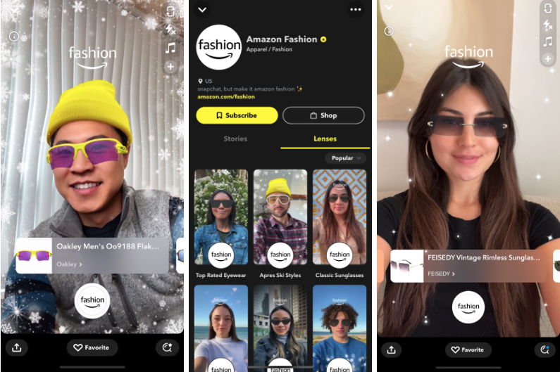 Amazon Fashion, Snapchat’ın Alışveriş Lensleriyle AR Destekli Bir Deneyim Sunuyor