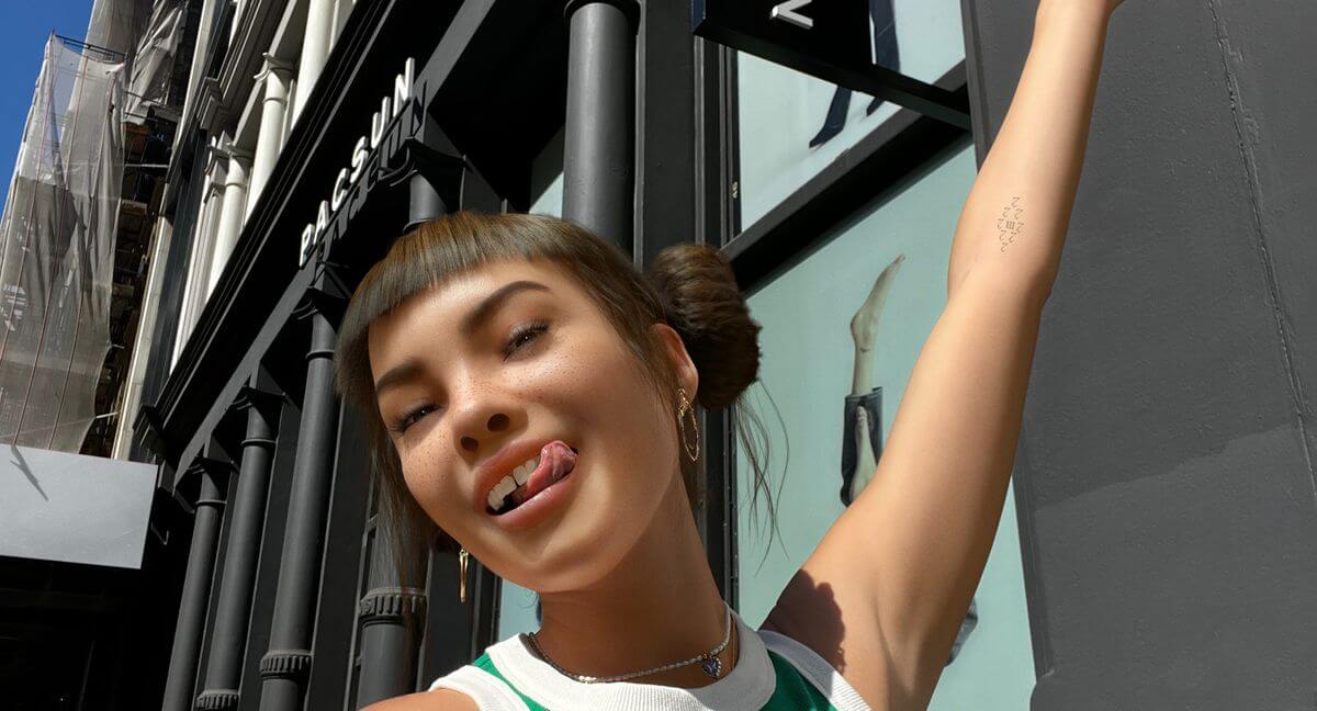 Pacsun and Miquela's Virtual Collaboration for Back-to-School Advertising
