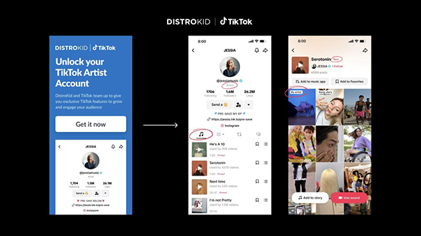 TikTok Collaborates with DistroKid