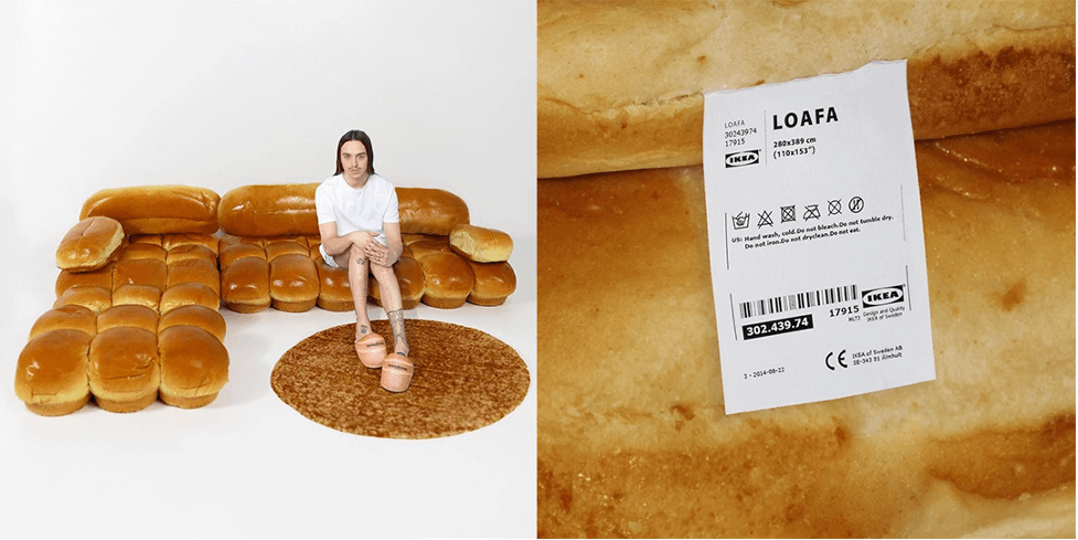 Tommy Cash Has Pitched A Bread Bun Sofa to IKEA Called The “Loafa”